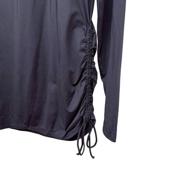 Lands End Swim Cover Up Size Large Black White Beach Tunic Top Embroidered - Picture 7 of 9